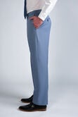 Premium Comfort Tonal Plaid Dress Pant, Chambray view# 3