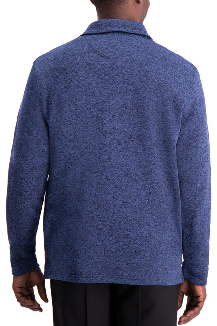 1/4 Zip Knit Fleece Sweater , Peacoat view# 2