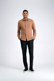 Long Sleeve Pique Shirt - Multi Dot, Mocha view# 3