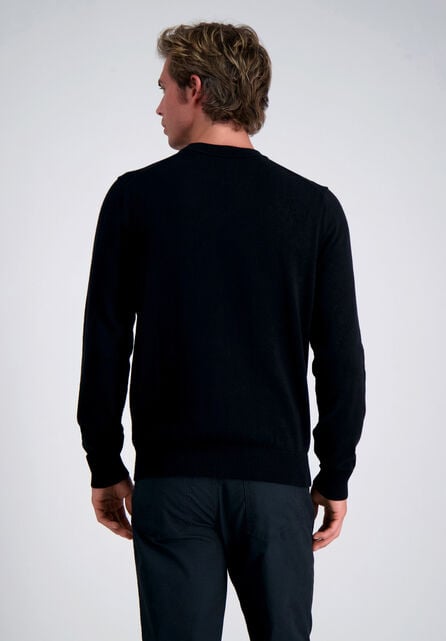 Long Sleeve Crew Sweater, Black
