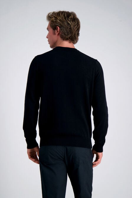Long Sleeve Crew Sweater, Black view# 2