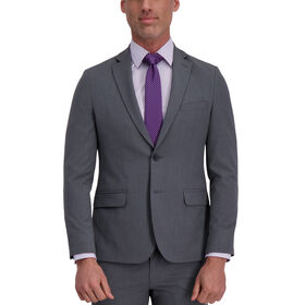 J.M. Haggar 4-Way Stretch Suit Jacket - Plain Weave, Heather Grey, hi-res