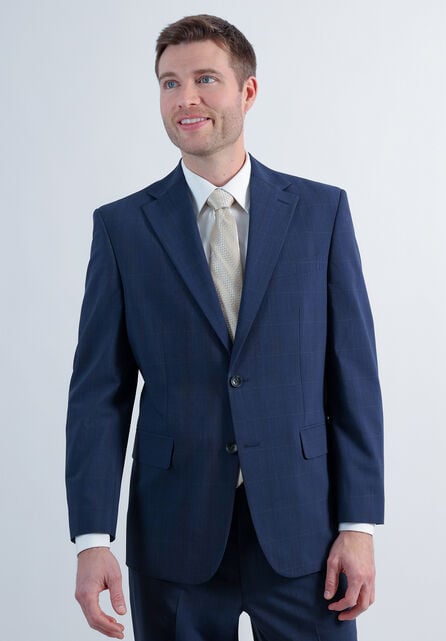 J.M. Haggar Prince of Wales Suit Jacket, Navy