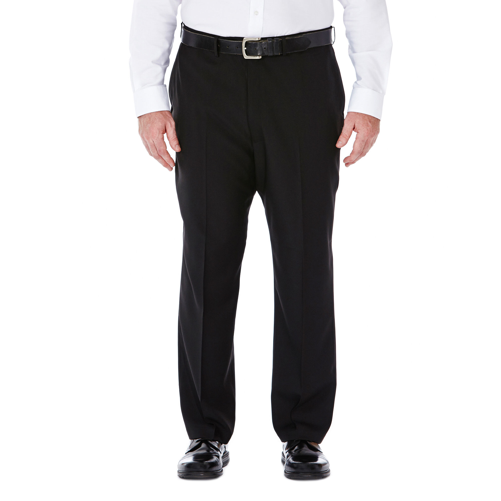Haggar Big & Tall E-Clo Stria Dress Pant Black (HD90218 Clothing Pants) photo