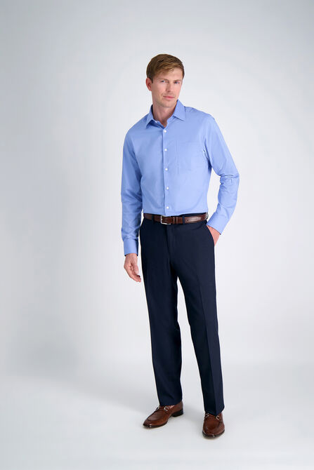 Premium Comfort Solid Dress Shirt, Light Blue view# 4