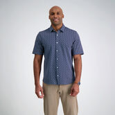 Pique Button Down Shirt - Geo Ditsy, DARK BLUE view# 1