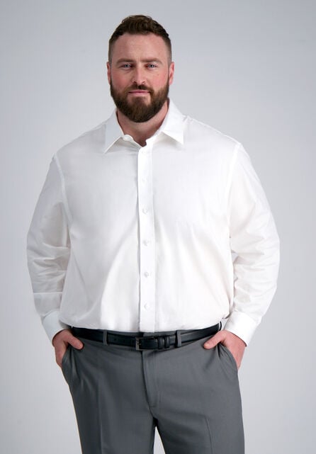 Premium Comfort Big Dress Shirt - White, White