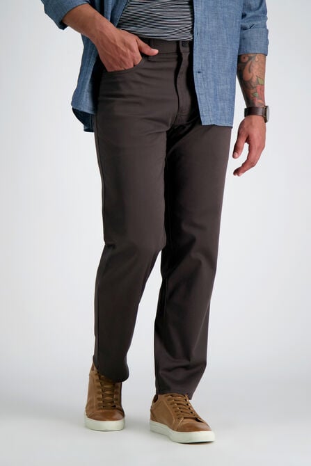 Iron Free Premium Solid 5-Pocket Pant,  Espresso view# 2