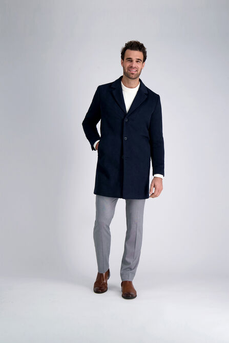 J.M. Haggar Premium Topcoat, Navy view# 3