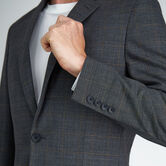 J.M. Haggar Textured Glen Plaid Sport Coat, Charcoal Htr view# 4