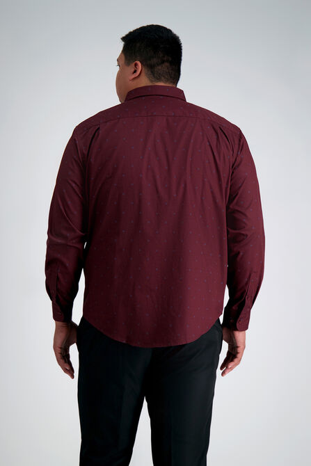 Big &amp; Tall Tuckless Gingham Shirt, Red view# 2