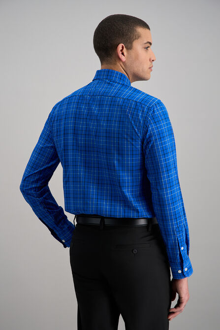 Smart Wash&trade; Dress Shirt - Blue Check,  view# 4