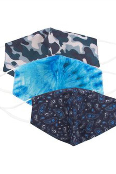 Be Wise Face Mask - Blue Prints, Assorted view# 2