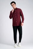 Premium Comfort Dress Shirt -  Dark Red,  view# 3