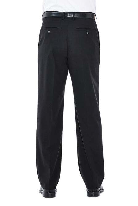 Big &amp; Tall Premium Stretch Solid Dress Pant, Black view# 3