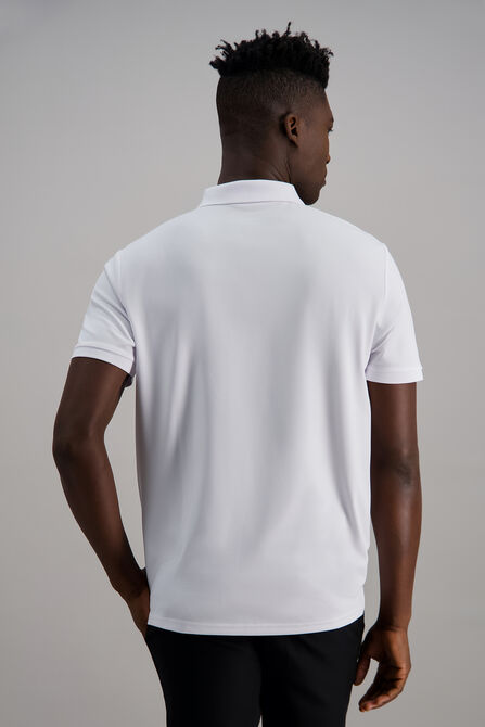 Short Sleeve Pique Polo, White view# 2