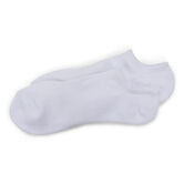 Performance Solid No Show Socks, White view# 1