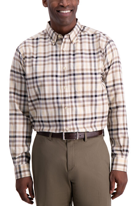 Neutral Gingham Plaid Shirt,  view# 1