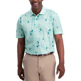 Palm Tree Crosshatch Polo, Bright Green view# 1
