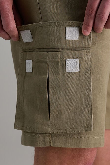 Stretch Cargo Short with Tech Pocket, Khaki view# 6