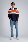 Pro Football Hall of Fame X Haggar - Vintage Wash Rugby Polo,  Mood Indigo #193 view# 6