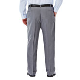 Big &amp; Tall Performance Microfiber Slacks - Micro Plaid, Light Grey view# 3