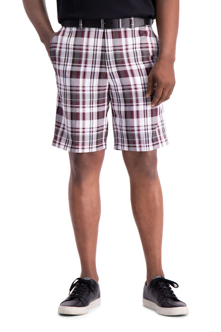 Cool 18&reg; Pro Madras Plaid Short, Red view# 1