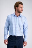 Smart Wash&trade; Dress Shirt - Light Blue Check, Sky view# 1