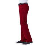 Solid Stretch Poplin Pant, Dark Red view# 2