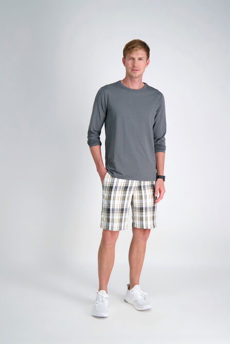 Cool 18&reg; Pro Madras Plaid Short, Grey view# 1