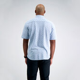 Pique Button Down Shirt - Floral Stamp, Light Blue view# 2