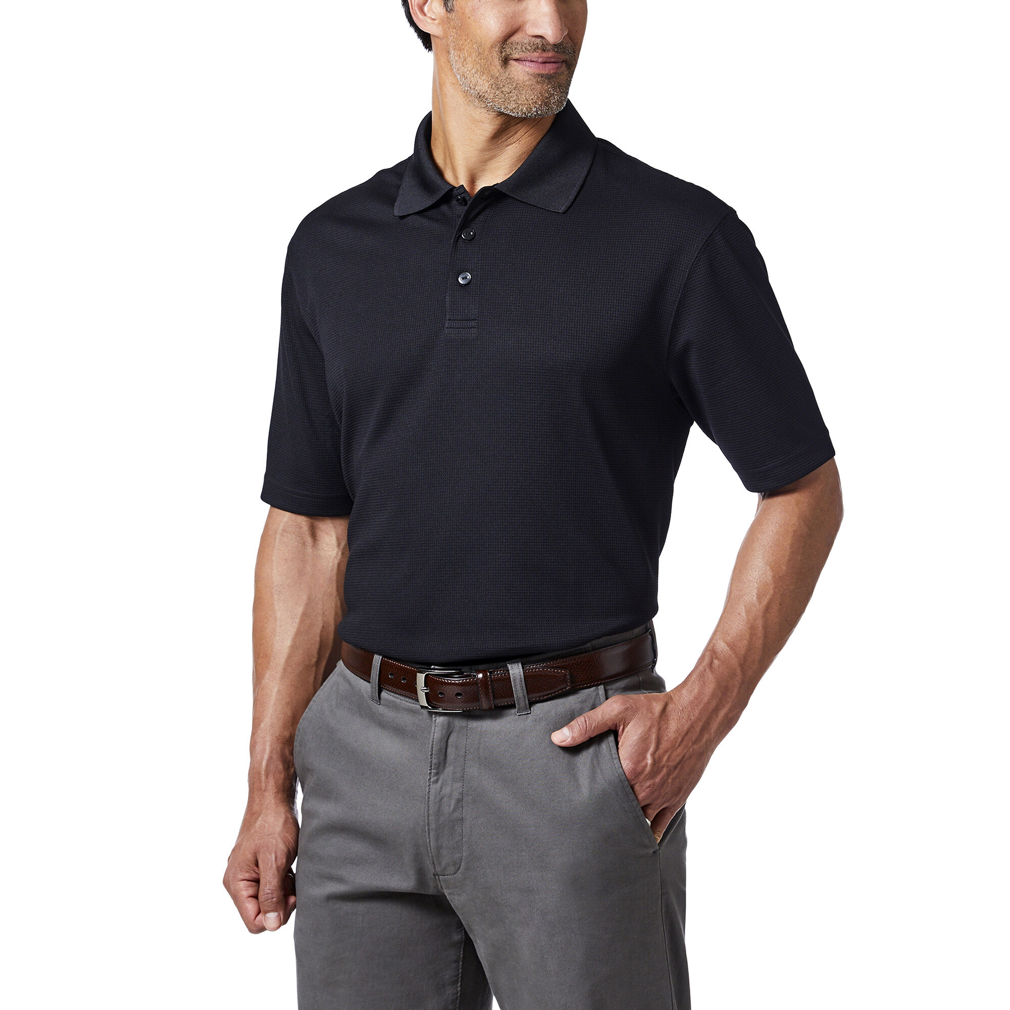 black polo dress pants