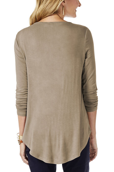 Long Sleeve Scoop Neck Top,  view# 4