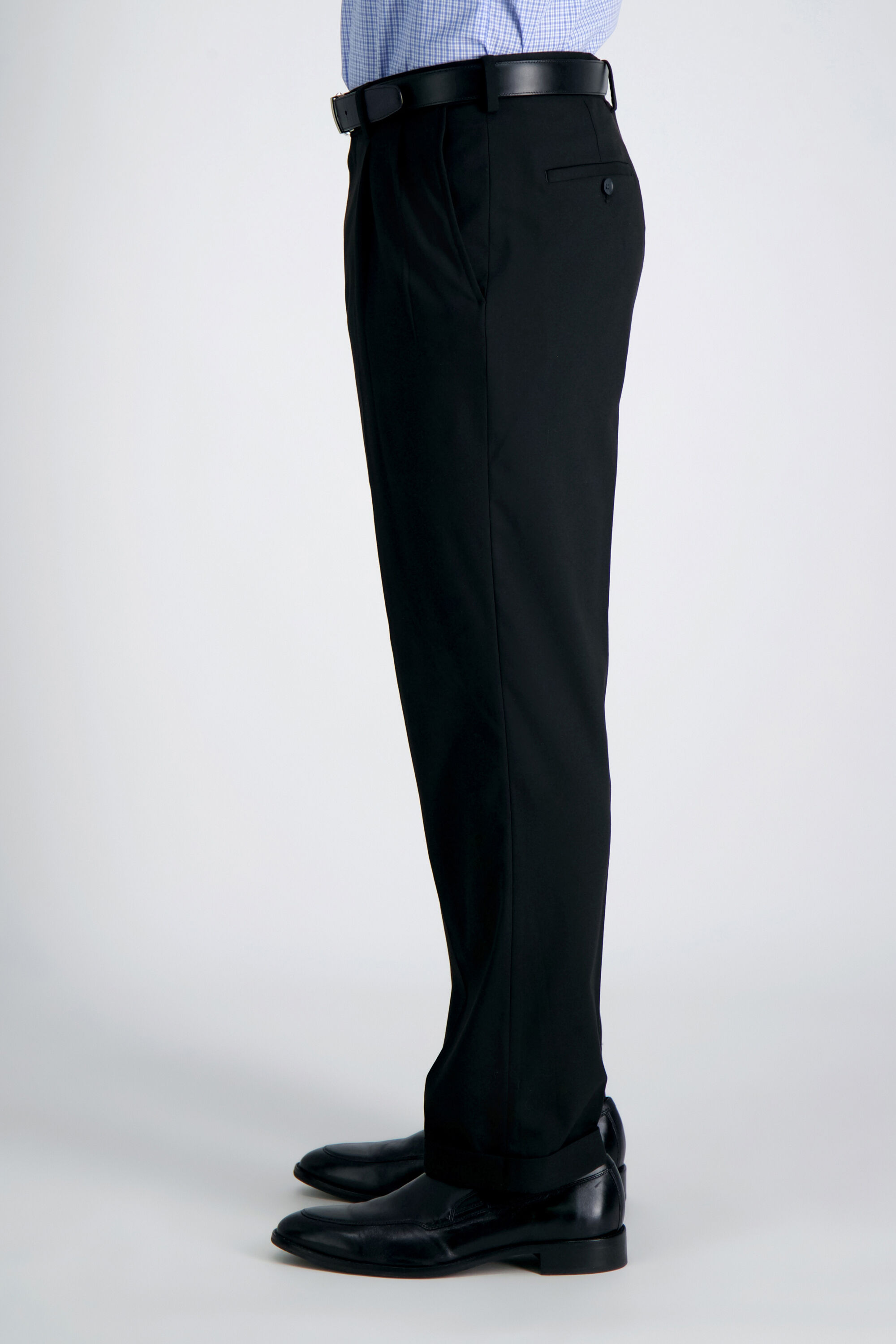 Haggar mens pleated pants on sale