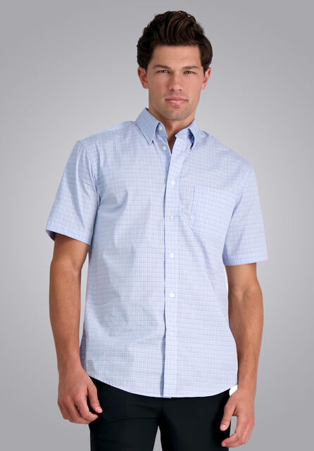 Plaid Button Down Shirt, Light Blue