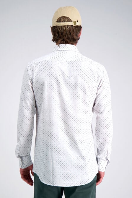 Smart Wash&trade; Dress Shirt - White &amp; Blue, White view# 2