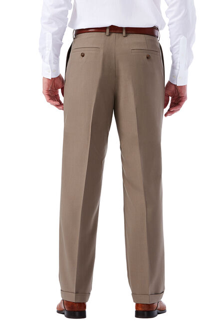 Big &amp; Tall E-CLO&trade; Glen Plaid Dress Pant,  Dark Taupe view# 3