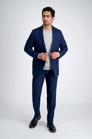 The Active Series&trade; Herringbone Suit Jacket, Midnight