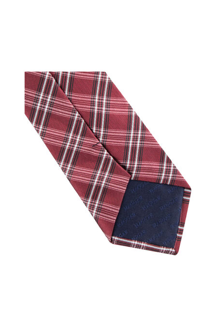 Fine Plaid Tie, Red view# 4