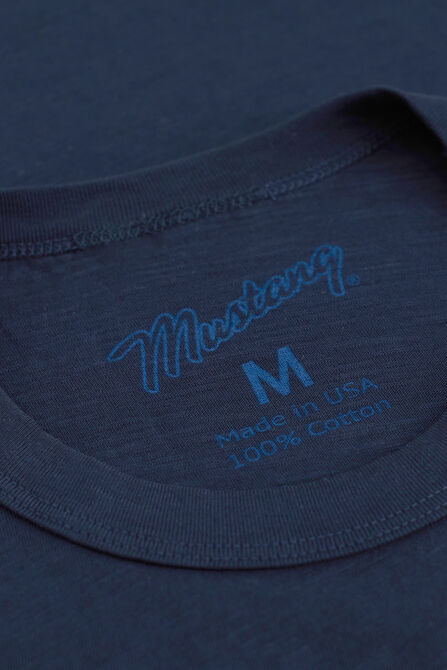 Mustang&reg; Slub Crew Shirt, Navy view# 3