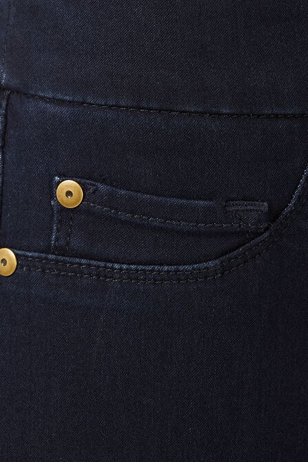 Pull On Straight Denim Pant, Midnight view# 4