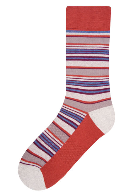 Multi Stripe Socks, Oatmeal view# 1