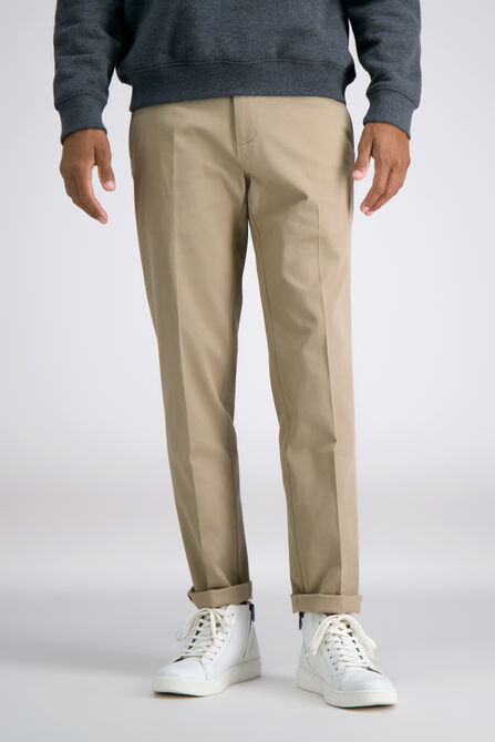 Premium No Iron Khaki Pant, Khaki view# 2