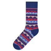 Fair Isle Socks, Navy view# 1