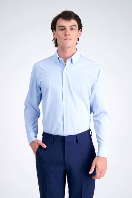 Smart Wash&trade; Dress Shirt - Blue, Light Blue view# 1