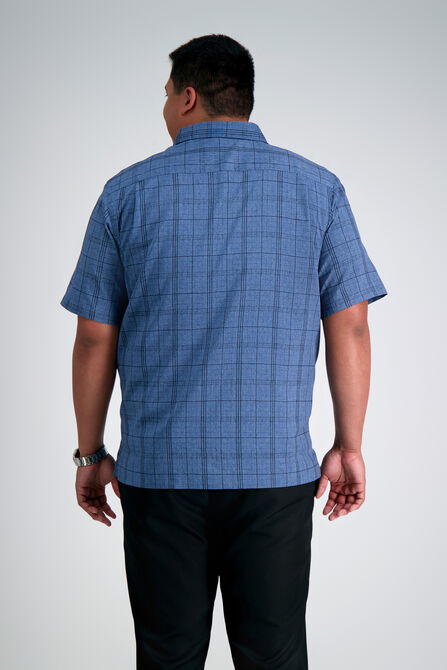 Big &amp; Tall Microfiber Plaid Shirt, Loondon Blue view# 2