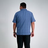 Big &amp; Tall Microfiber Plaid Shirt, Loondon Blue view# 2