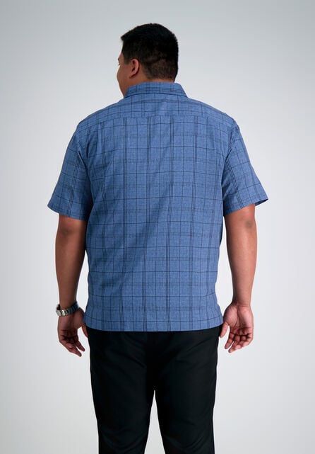 Big &amp; Tall Microfiber Plaid Shirt, Loondon Blue