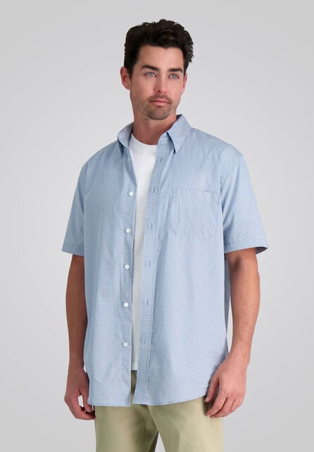 Plaid Button Down Shirt, Grey