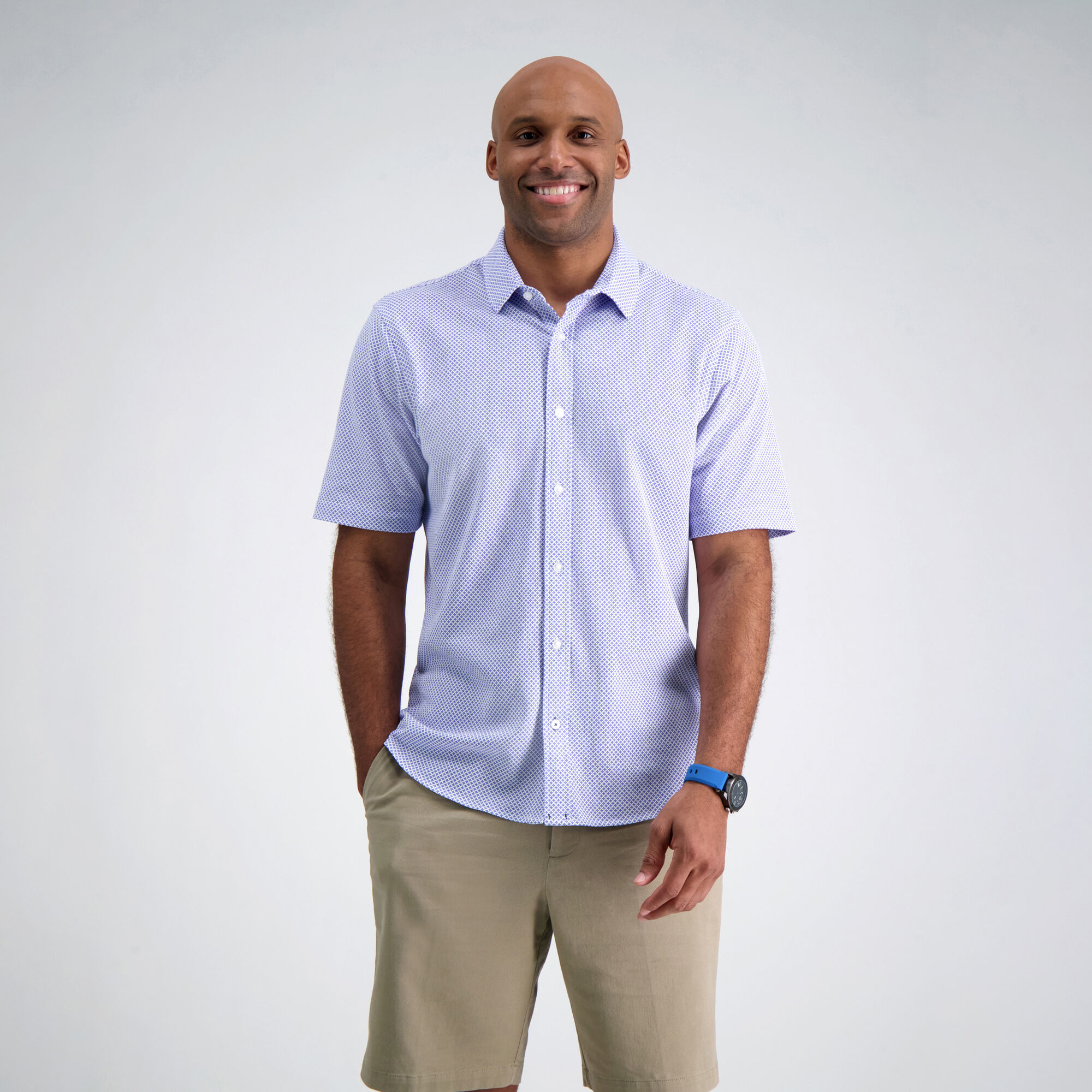 Diamond button deals up shirt